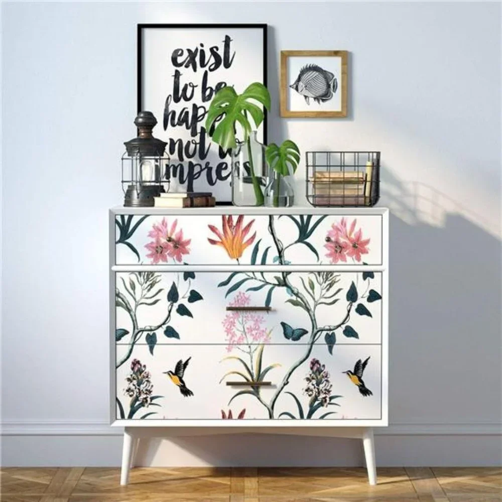 Floral Peel and Stick Wallpaper Floral Vintage Contact Paper  7.7
